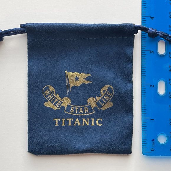 Titanic Earrings Heart of the Ocean Jewelry with Titanic White Star Line Pouch - Picture 6 of 6